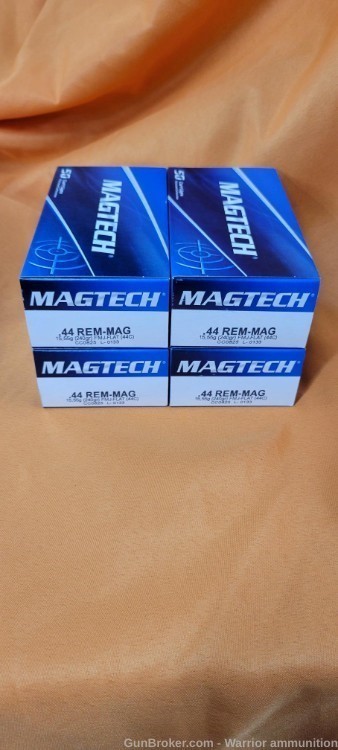 200 rds Magtech .44 Rem Mag 240 grain FMJ Full Metal Jacket Flat Point-img-0
