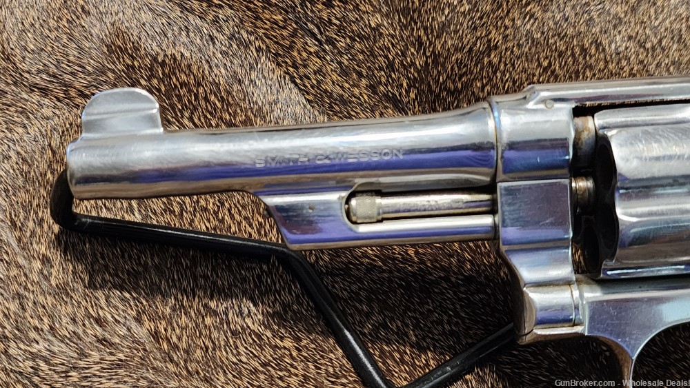 Smith&Wesson 44 spl 44spl Hand Ejector 3rd Model Nickel 5" DA/SA Revolver-img-3