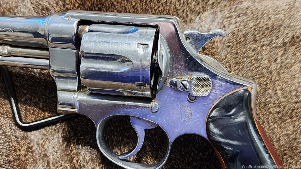 Smith&Wesson 44 spl 44spl Hand Ejector 3rd Model Nickel 5" DA/SA Revolver-img-11