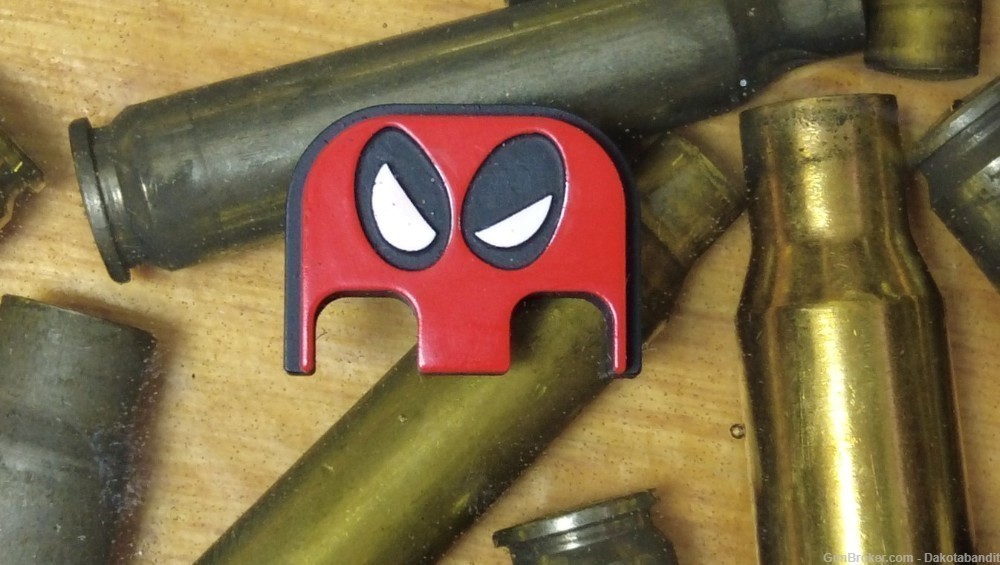 Slide "Deadpool" Custom Back Plate for Glock Gen 1-5 Aluminum Engraved-img-0