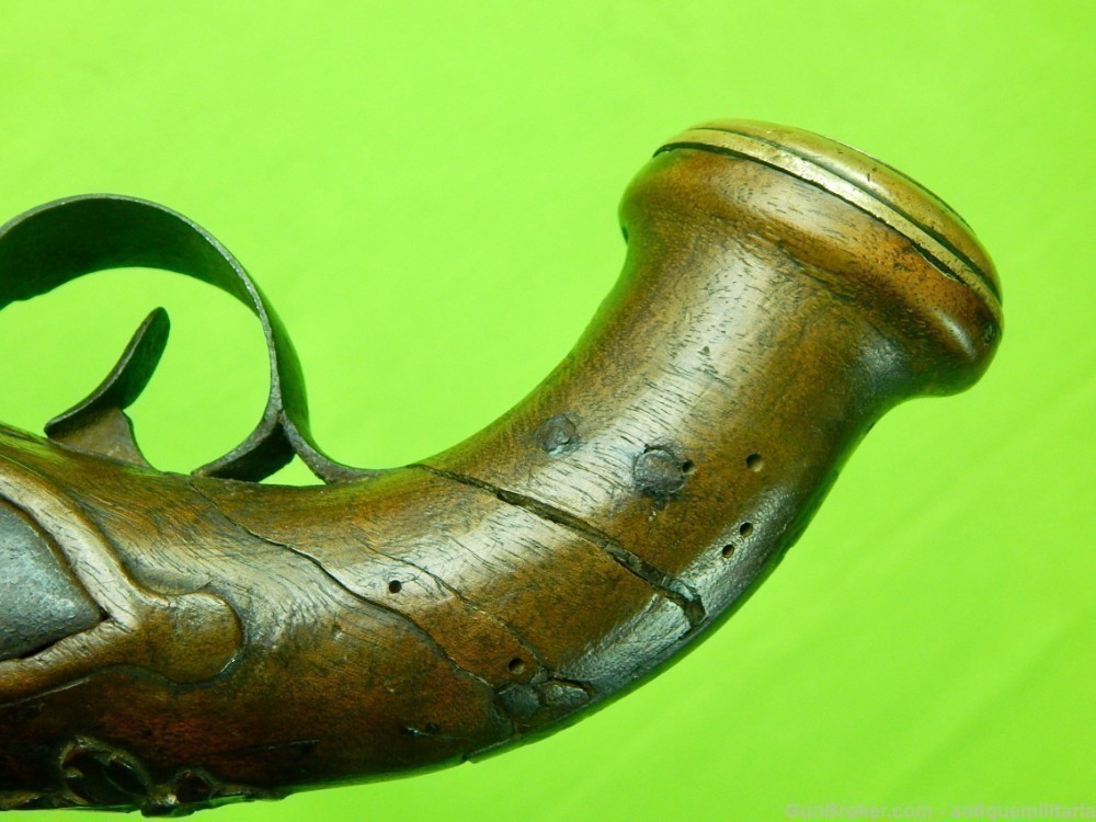 Auc Antique European Engraved 19 Century Percussion Pistol Handgun 450-img-13