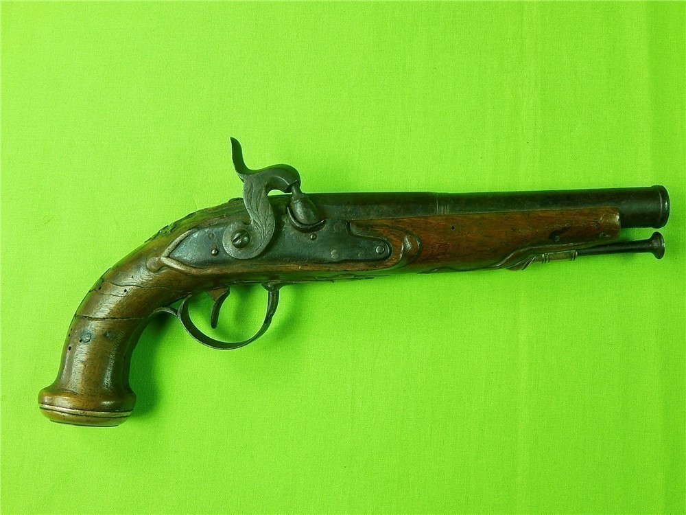 Auc Antique European Engraved 19 Century Percussion Pistol Handgun 450-img-0