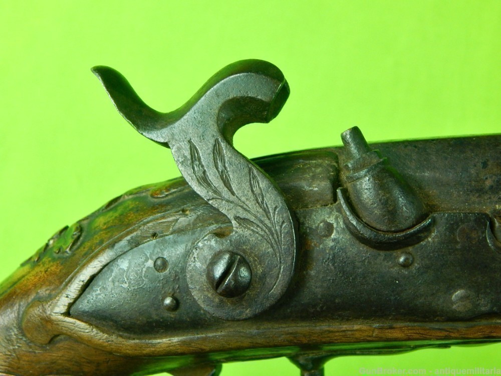 Auc Antique European Engraved 19 Century Percussion Pistol Handgun 450-img-5