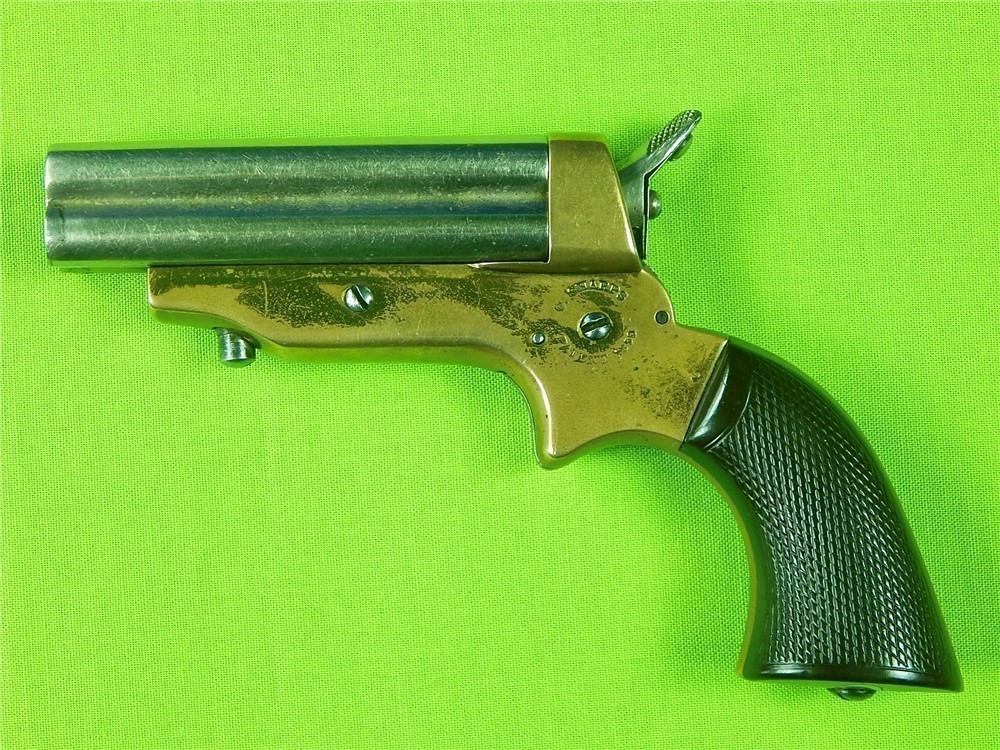 Antique US C. Sharps Pepperbox .30 RF Pistol-img-0