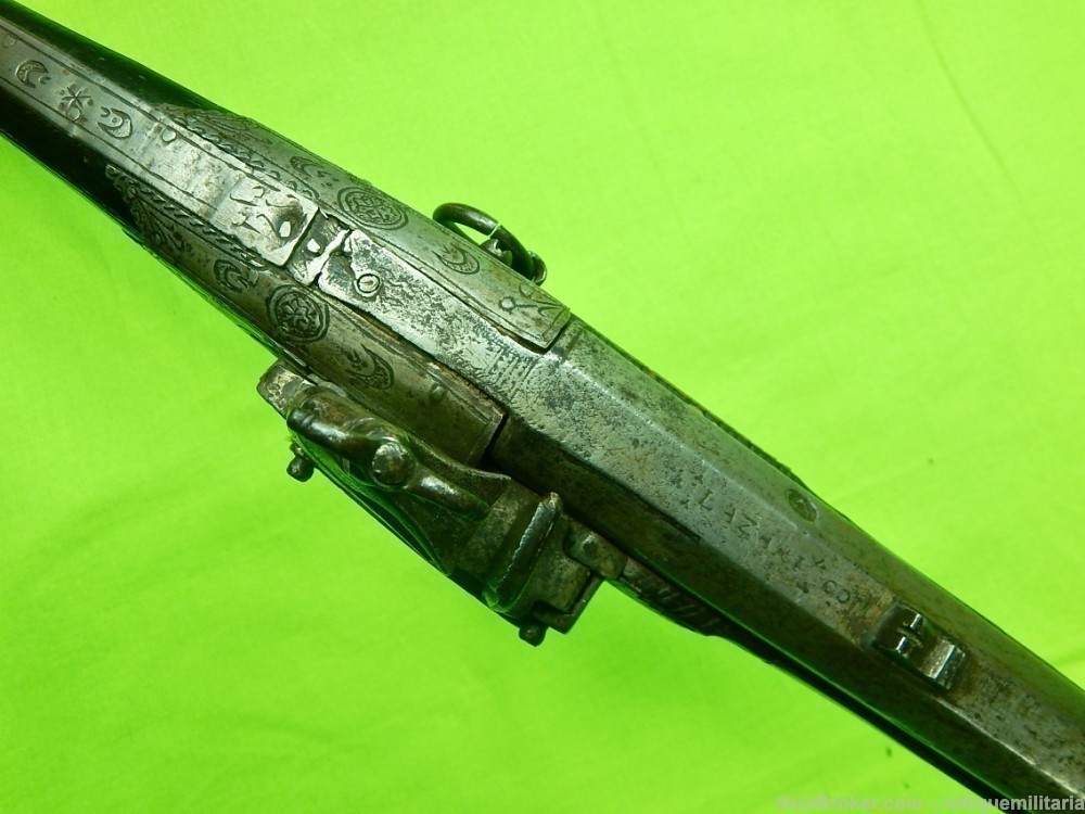 Antique Italian 16-17 Century Lazari Cominaz Flintlock Long Rifle-img-7