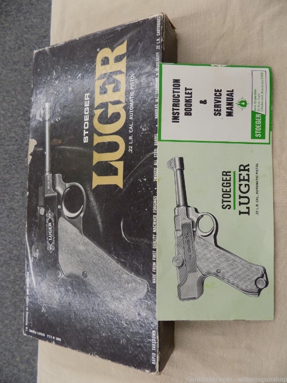 Stoeger Luger .22LR Semi Auto pistol 4.5" BBL, 2 Mags. Box, Manual-img-21