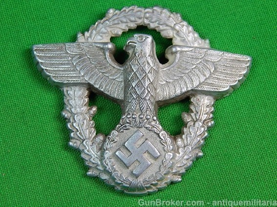 German Germany WWII WW2 Police Hat Pin Badge-img-0
