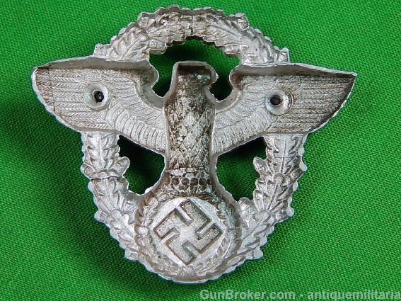 German Germany WWII WW2 Police Hat Pin Badge-img-4