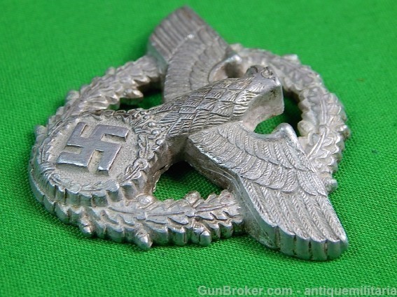German Germany WWII WW2 Police Hat Pin Badge-img-1