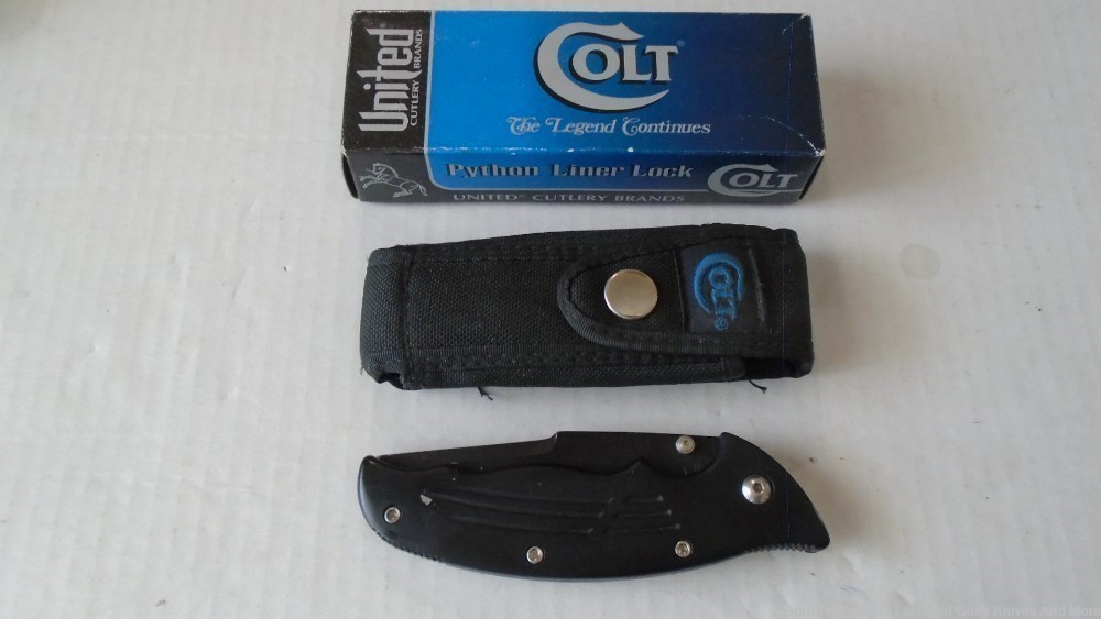 NIB CT24 Colt Python Linear Lock Knife Collectible Ken Onion Design!-img-8