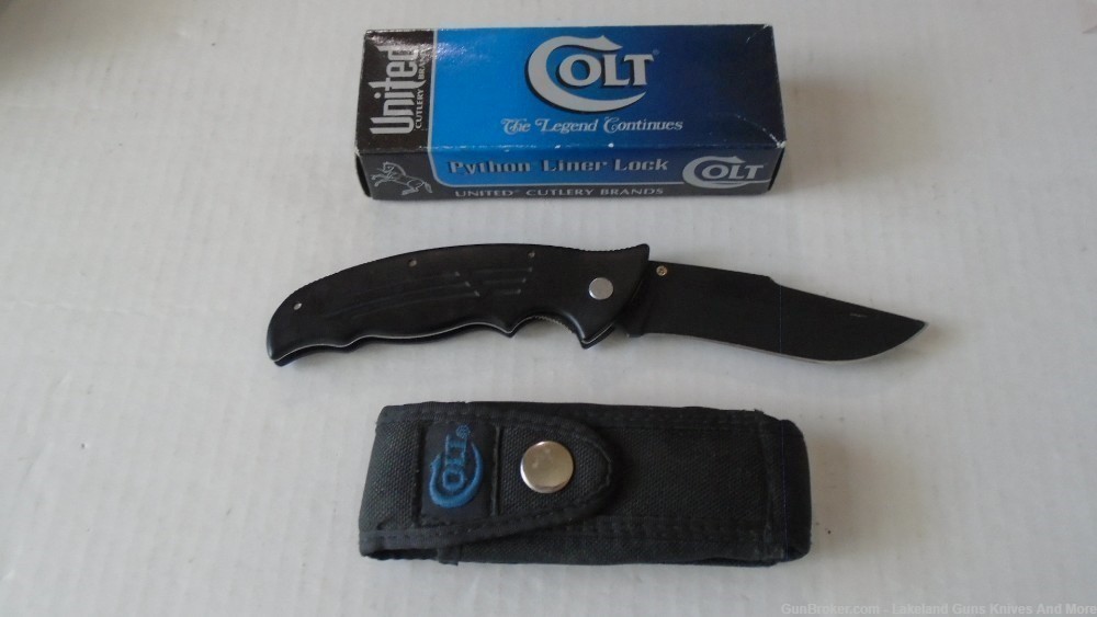 NIB CT24 Colt Python Linear Lock Knife Collectible Ken Onion Design!-img-1