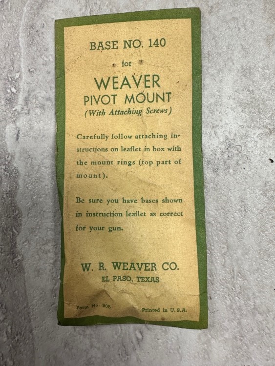 Weaver #140 for Weaver Pivot Mount-img-0