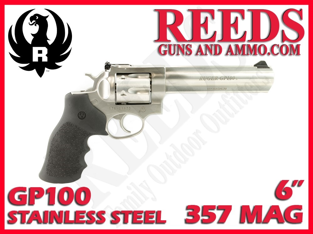 Ruger GP100 Stainless 357 Mag 6in 6 Shot 1707-img-0