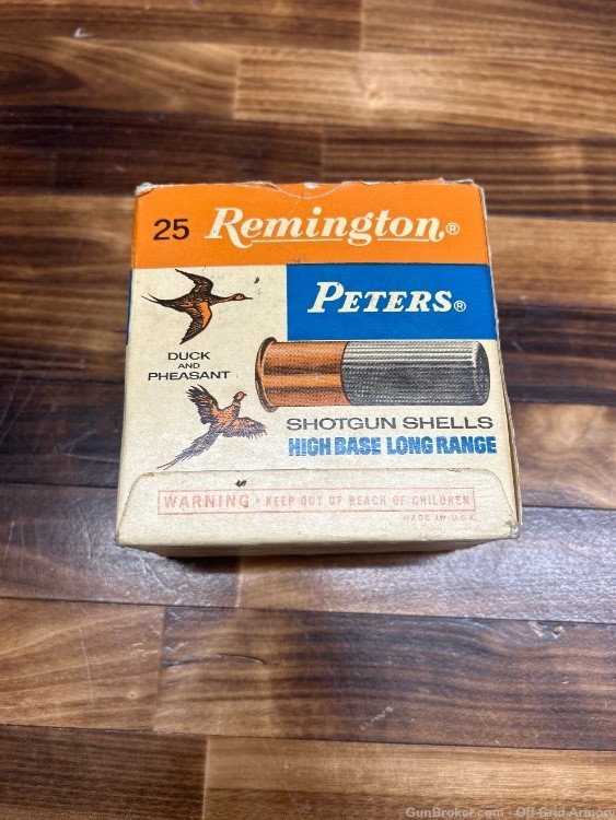 Remington Peters Duck and Pheasant Vintage 12GA FULL BOX CORRECT SHELLS-img-0