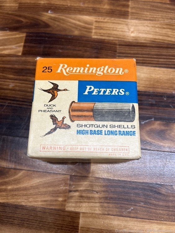 Remington Peters Duck and Pheasant Vintage 12GA FULL BOX CORRECT SHELLS-img-2