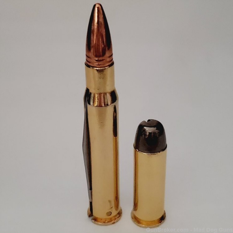 One 30-06 Bullet & One 40 Magnum Bullet Folding Knife*ITALIAN-img-6