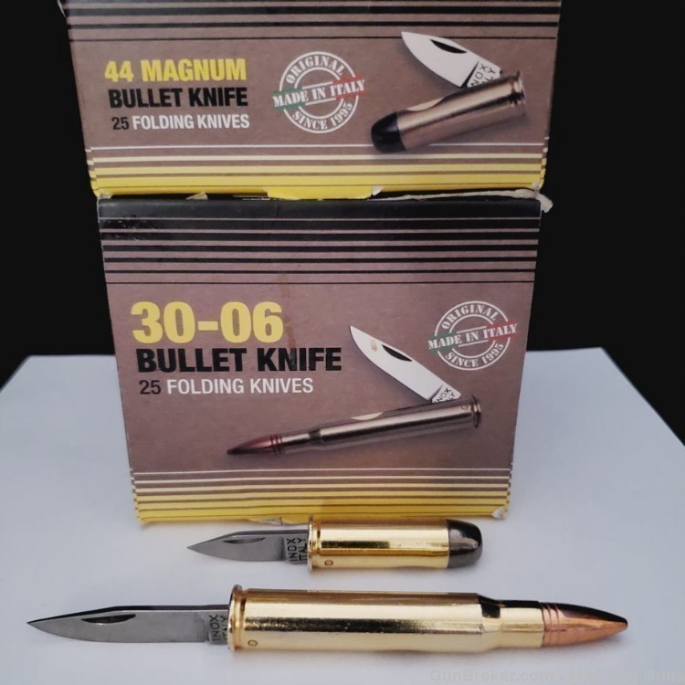 One 30-06 Bullet & One 40 Magnum Bullet Folding Knife*ITALIAN-img-0