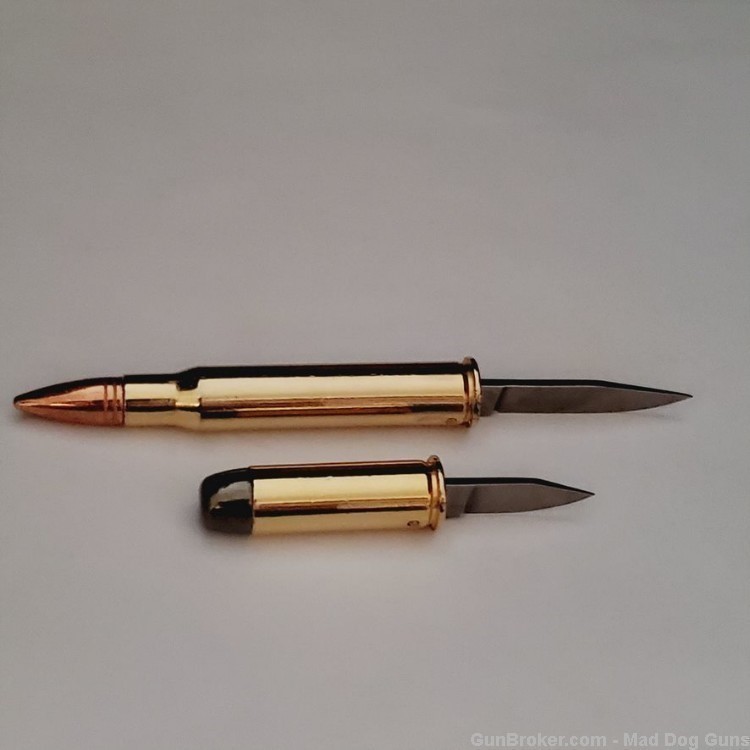One 30-06 Bullet & One 40 Magnum Bullet Folding Knife*ITALIAN-img-1