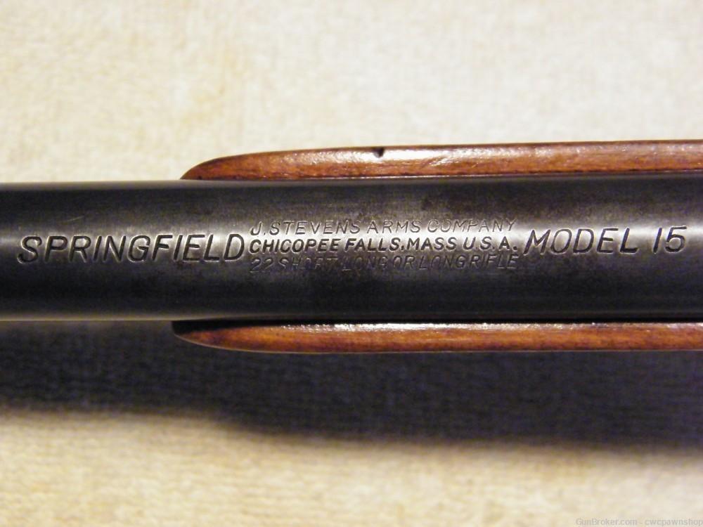 SPRINGFIELD STEVENS MODEL 15 SINGLE SHOT RIFLE 22 S-L-LR -img-13