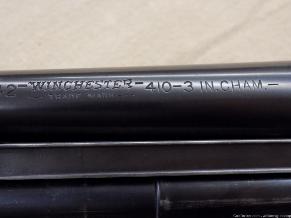 Winchester model 42 .410 Take Down Pump Shotgun 26" BBL, 3" Modified-img-25
