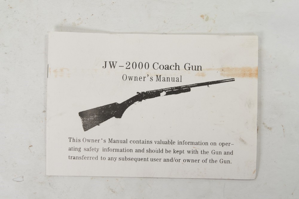 Zhonghou JW-2000 Coach Receiver and Foregrip, 12ga, Complete, JW 2000-img-5