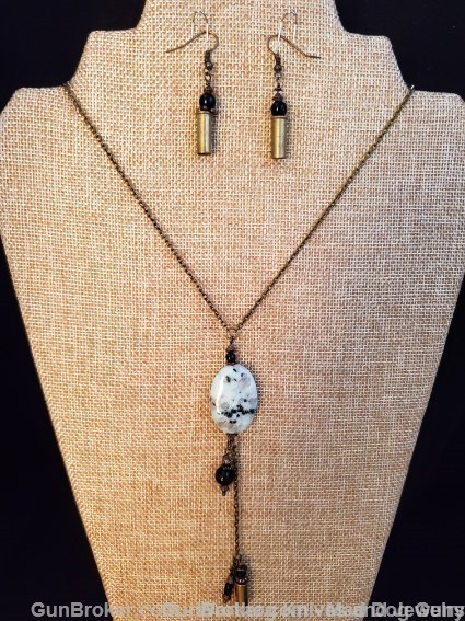 Bullets Crystals & Bling Necklace & Earrings.Handmade-1 of 1. NE22*REDUCED*-img-0