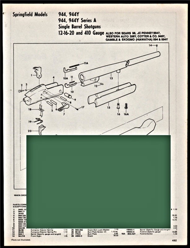 Springfield 944, 944Y & Series A Parts List AD-img-0