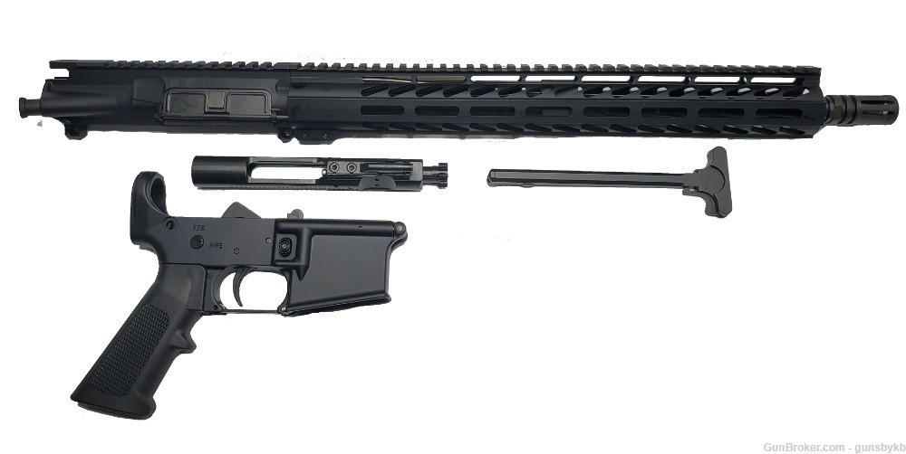 AR15 5.56 16" 1x7 Assembled Rifle Kit W Lower Less Stock-img-0