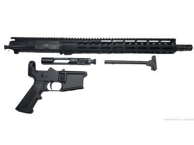 AR15 5.56 16" 1x7 Assembled Rifle Kit W Lower Less Stock