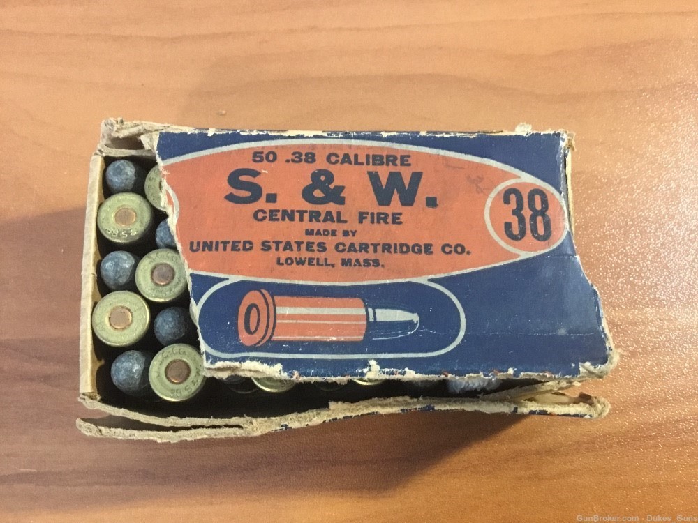 United States Cartridge Co. box of original 38 S&W cartridges -img-0