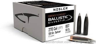 27 Nosler custom 150gr Nosler CT Ballistic SilverTip -$12 Fast Shipping--img-1