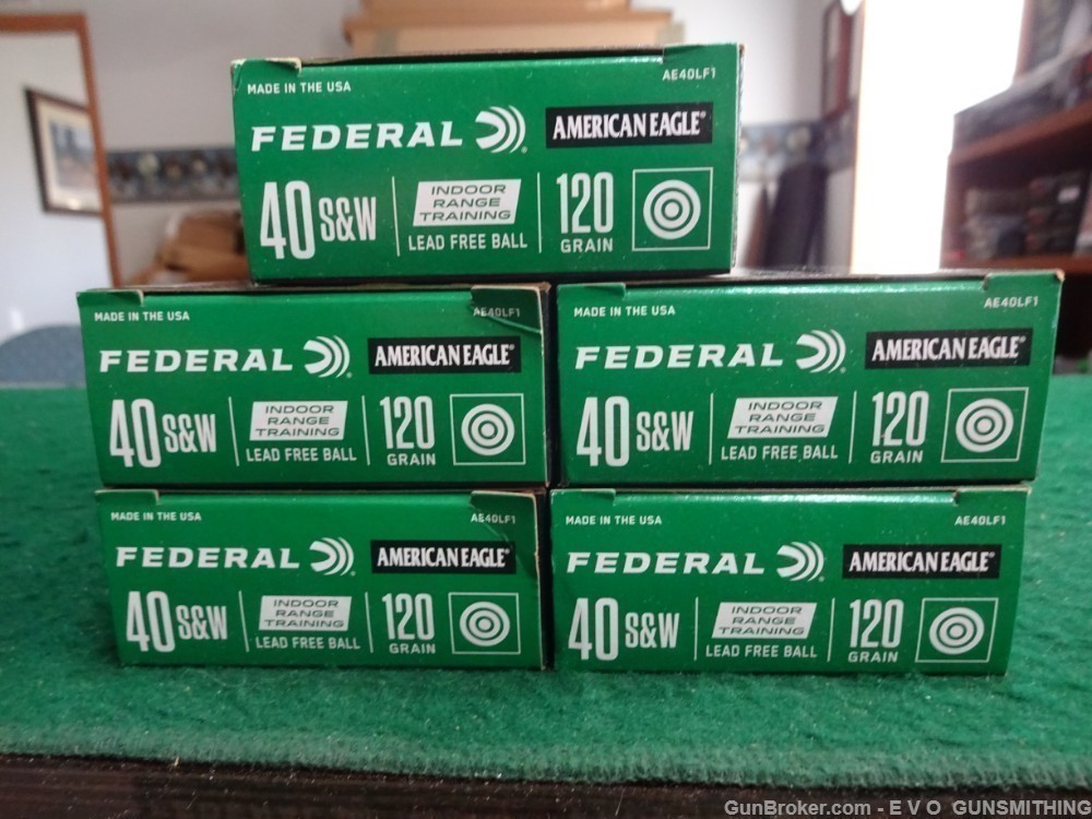 Federal AE40LF1 American Eagle 40 S&W 120 gr LEAD FREE 250 ROUNDS -img-0
