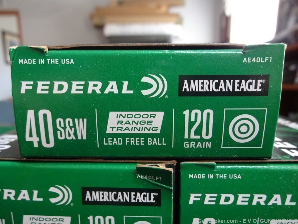Federal AE40LF1 American Eagle 40 S&W 120 gr LEAD FREE 250 ROUNDS -img-1