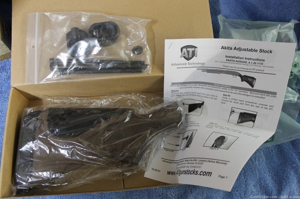 ATI Akita Adjustable Stock Mossberg/Remington/Winchester 12ga Brown NEW!-img-4