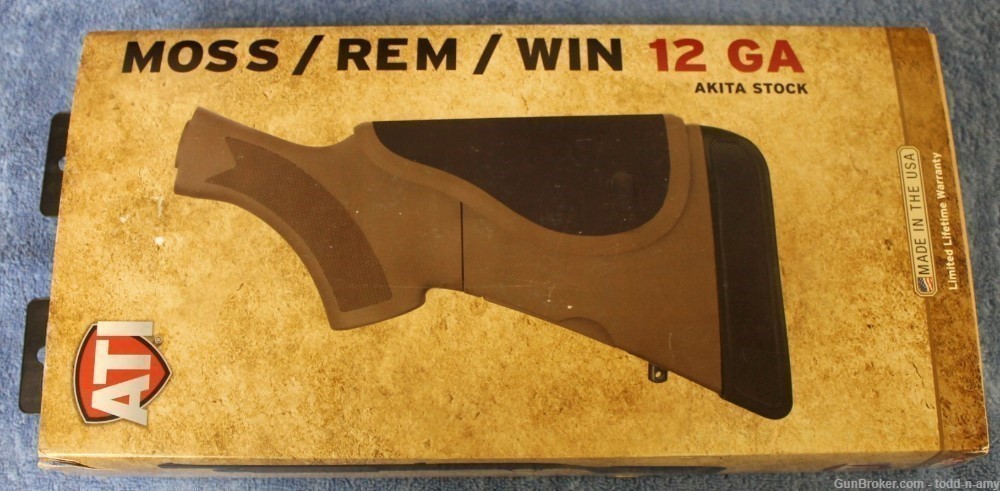 ATI Akita Adjustable Stock Mossberg/Remington/Winchester 12ga Brown NEW!-img-0