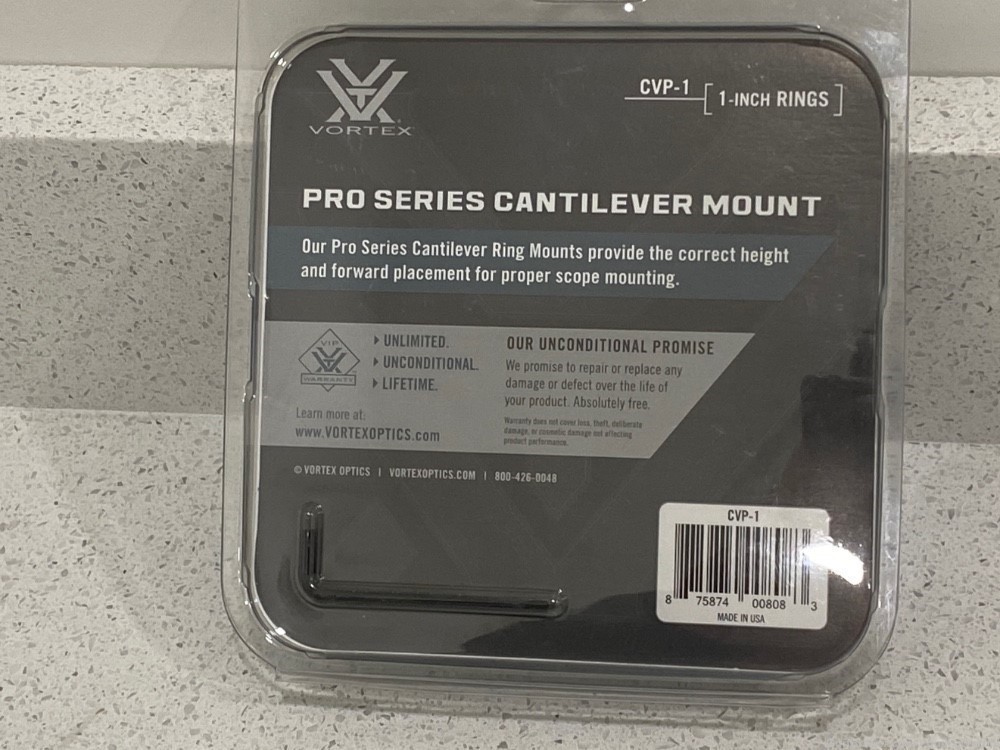 Brand New Vortex Pro Series Cantilever Mount CVP-1 1” Rings-img-1