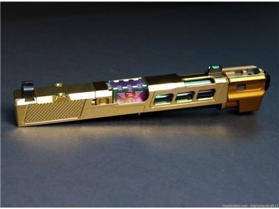24K Gold Plated ZP ZPS.P Custom Slide for Glock 19 Gen 4 RMR