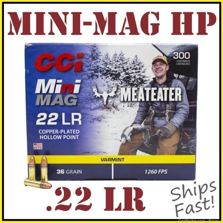 500rds CCI Mini Mag 22 LR Varmint 36 grn HP .22LR hunting + FAST SHIPPING-img-3