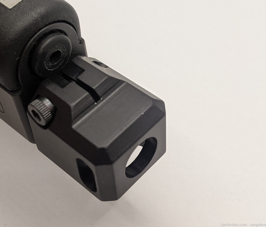 9mm 1/2x28 TPI Muzzle Brake Comp Ano Black Alum For Glock 43 & Hellcat-img-4