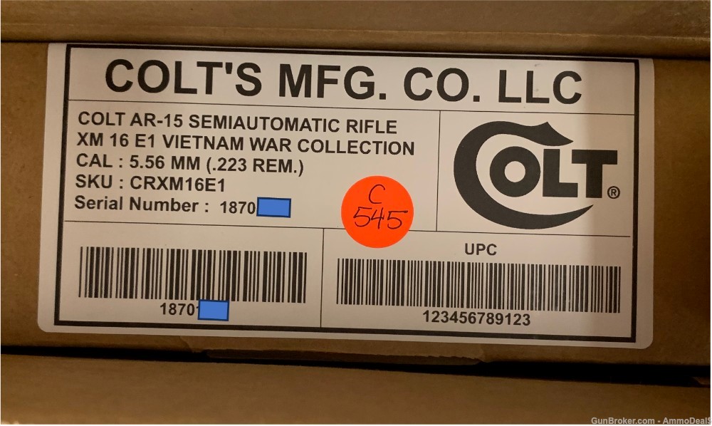 Colt M16 Limited Edition Vietnam War Collection 5.56 NATO 20" CRXM16E1-img-1