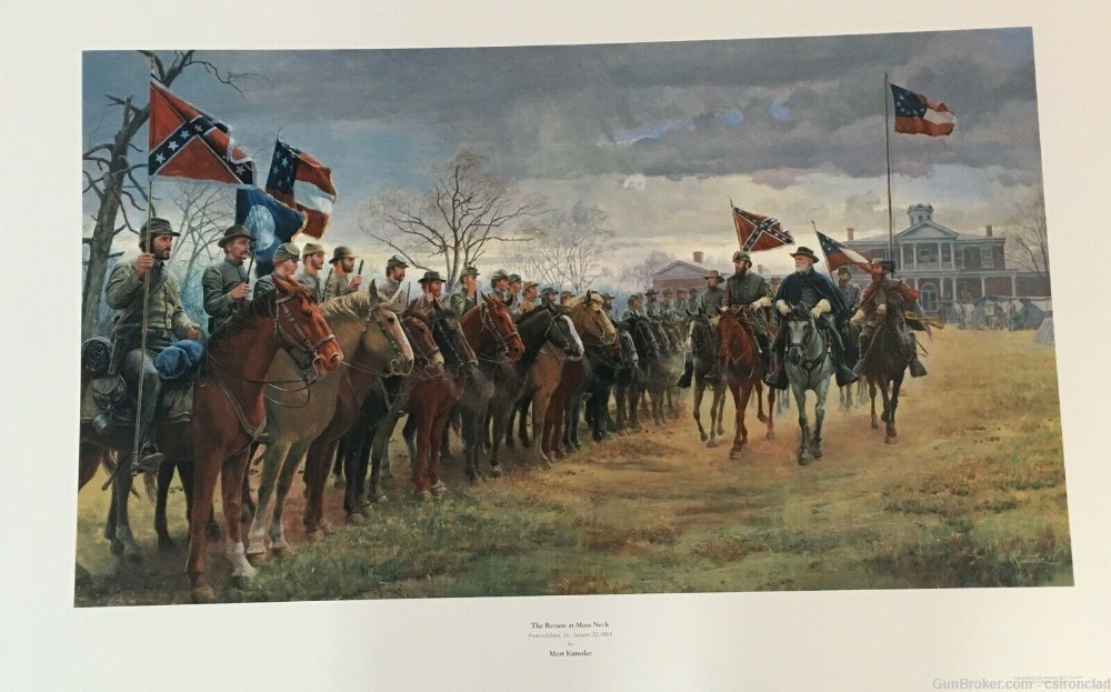 Civil War print THE REVIEW AT MOSS NECK by Mort Kunstler-img-1