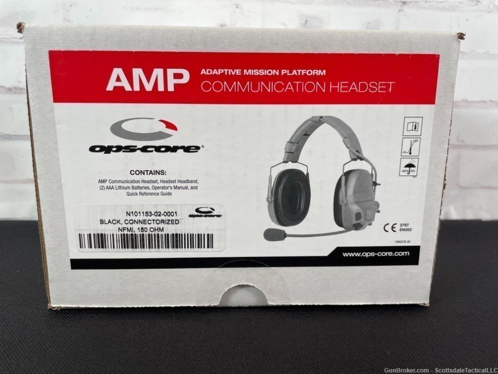 Ops-Core AMP Communication Headset Black-img-0