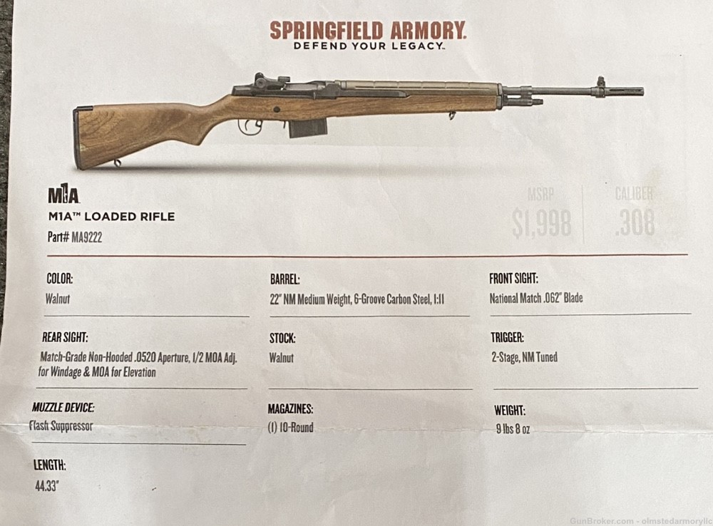 Springfield Armory M1A Loaded, 150 rounds fired, box, Fulton Mount, 5 Mags-img-32