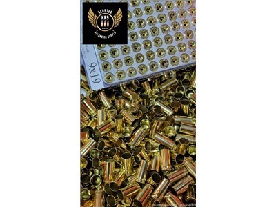 9mm Processed Brass Ready To Load, QTY 1,000 pcs
