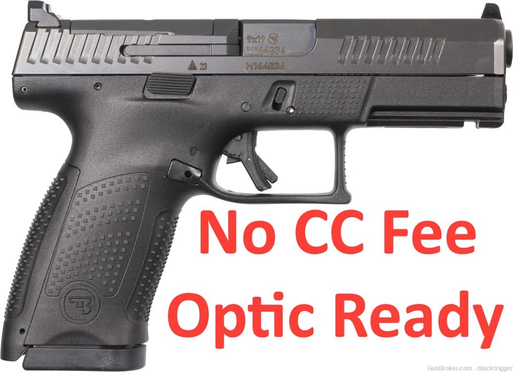 CZ 91536 P10C Compact 9mm 4.02" 15+1 Optic Ready OR Black Polymer Frame -img-0