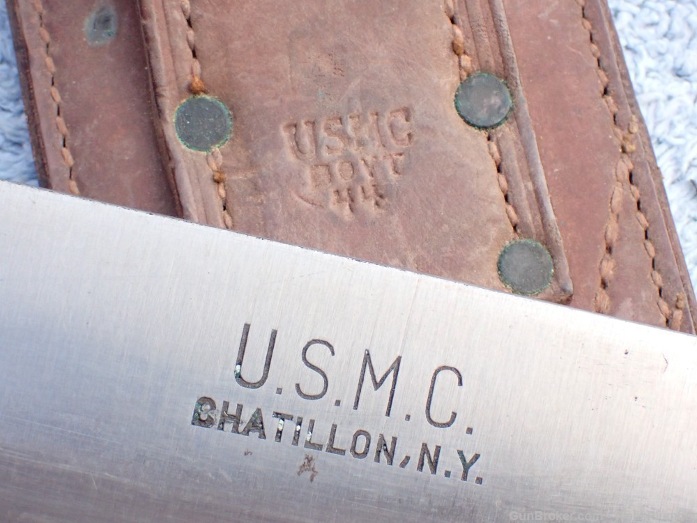 USMC WWII MEDICAL CORPSMEN BOLO KNIFE DATED 1944 CHATILLON N.Y.  (MINT)-img-25