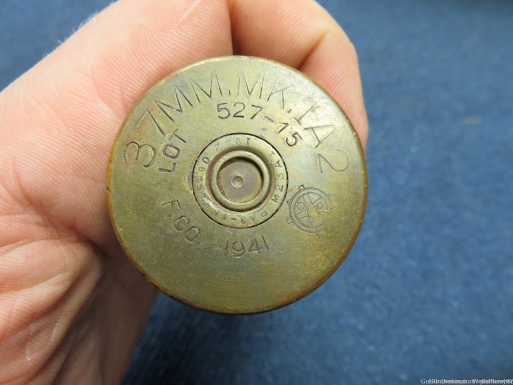 US WWII 37MM MK 1A2 ROUND DATED 1941 INERT-img-2