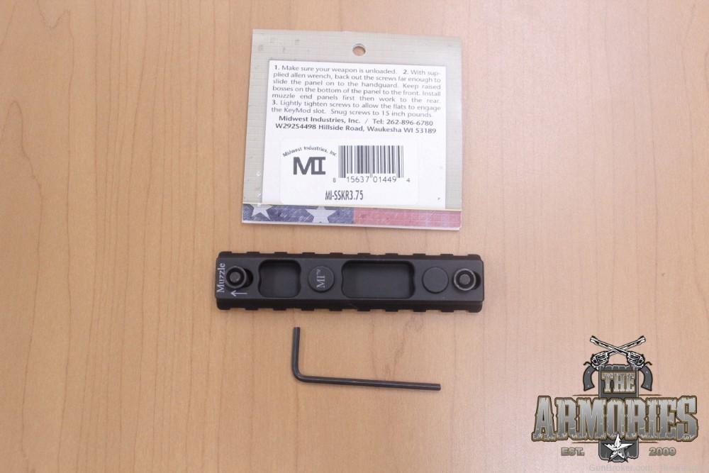 Midwest Industries 3.75” Keymod Rail Section MI-SSK-R3.75 Old Stock …-img-1