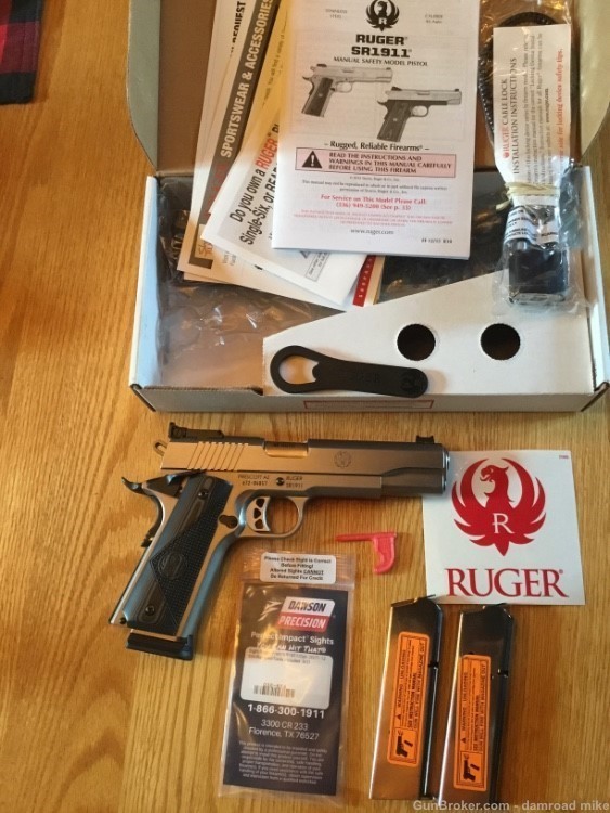 Ruger SR1911-AS Stainless 5” 45 ACP #6736-img-0
