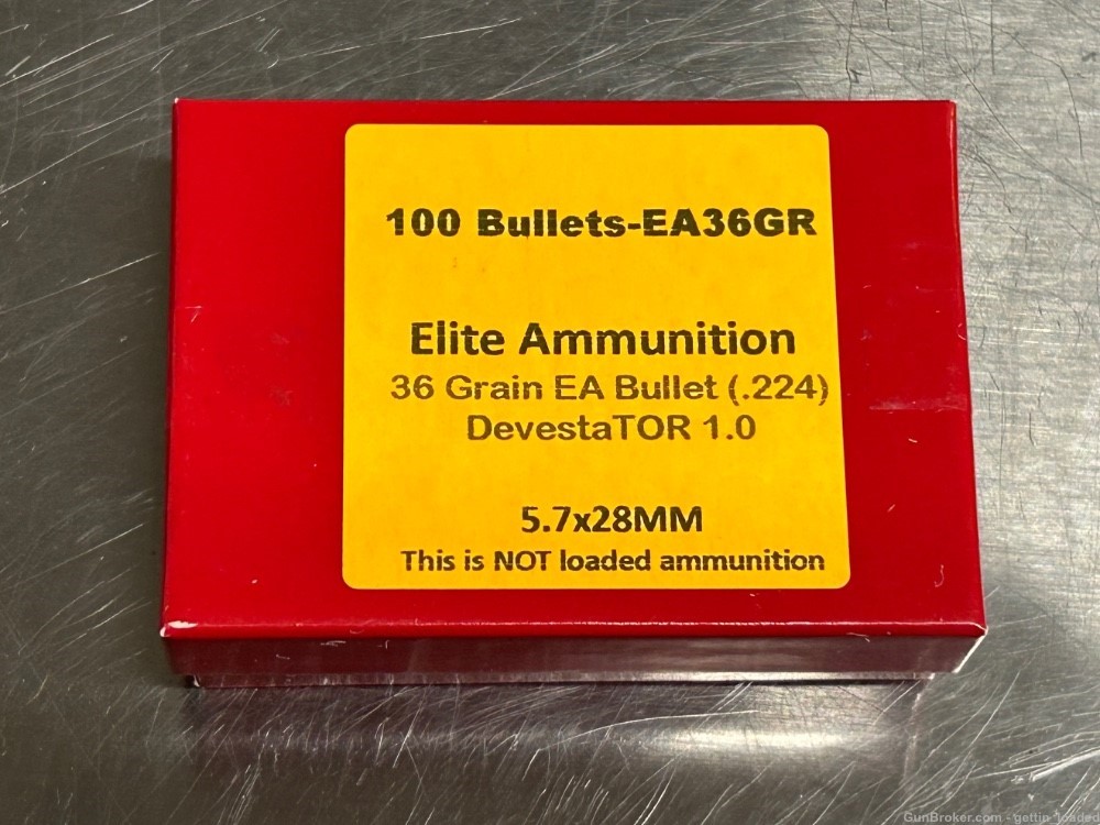 Elite Ammuntion 5.7x28 DevestaTOR 1.0 36gr AP Copper Solid Bullets -img-0